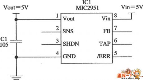 5V Current Limiting Circuit Composed Of MIC2951