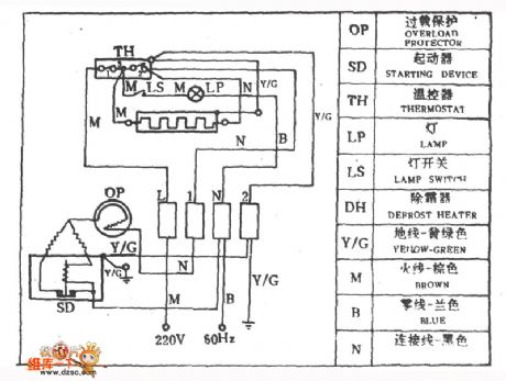 East-Qiluowa Brand BCD-210C Refrigerator Circuit