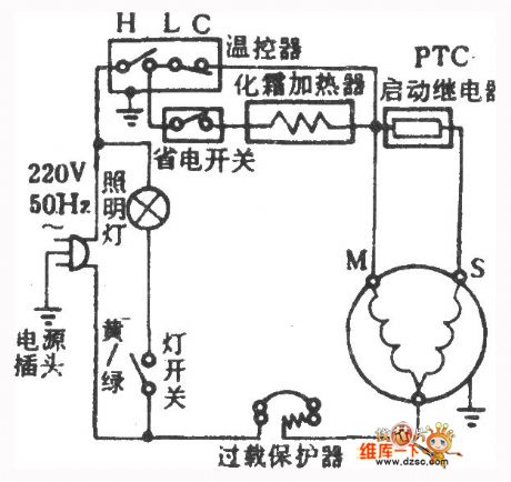 Shasong Brand BCD-180 Refrigerator Circuit