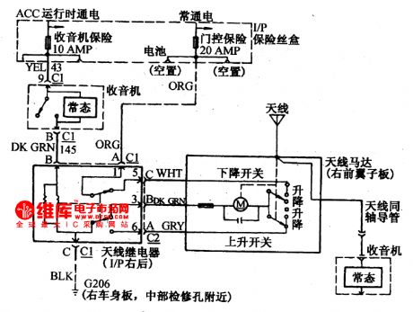 The auto-antenna circuit of Buick Century