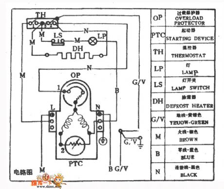 East-Qiluowa Brand BCD-215 Refrigerator Circuit