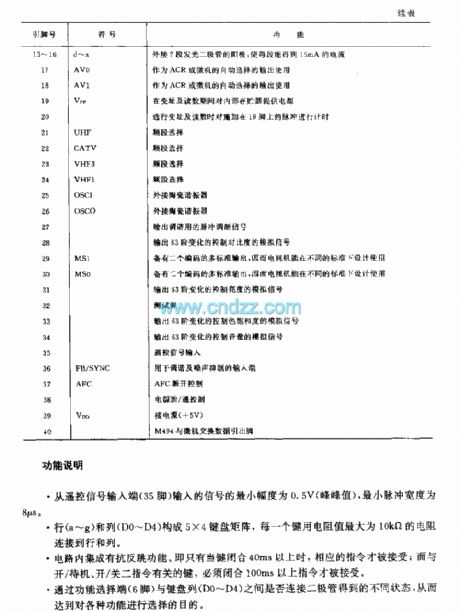M494 (TV)infrared remote control receiving microprocessor