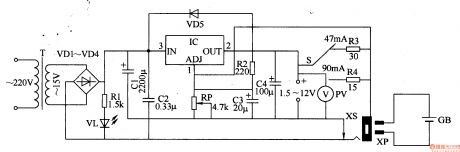 the power-supply circuit-fixed of adjustable and DC part 14