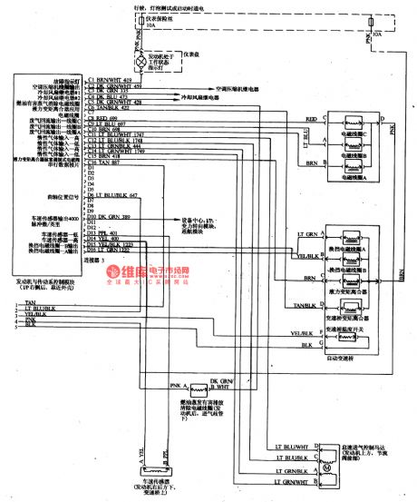The electric control circuit of Buick-Century engine and auto transmission(3)