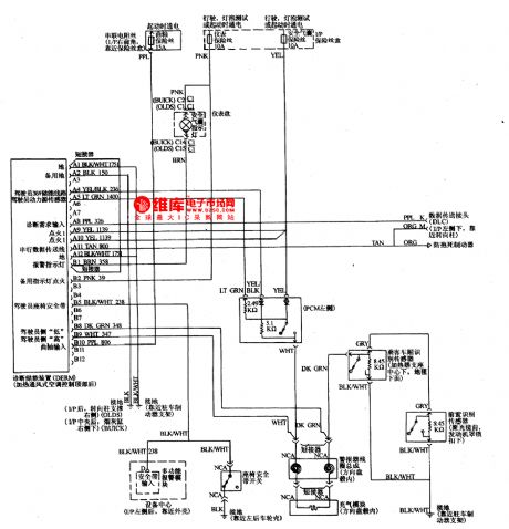 The air-bag and seatbelt control circuit of Buick-Century