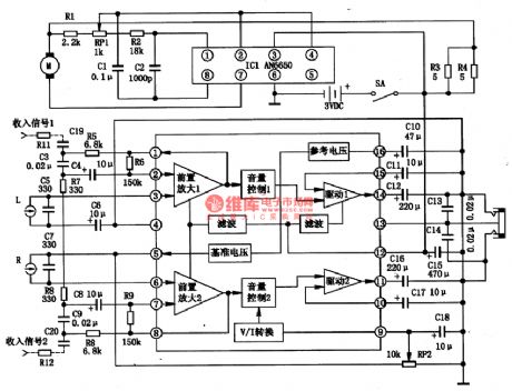 AN7108-the integrated reproducing circuit of single door stereo