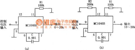 Voltage Controlled Sinusoidal Sscillator Circuit Composed of MC1046B