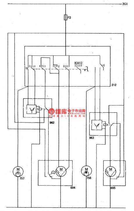 The wiper and washer circuit of DPCA-VOLCANE DC714OZX