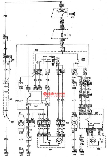 The wiper and washer circuit of DPCA-VOLCANE DC714OZX
