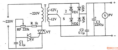 Power-supply of adjustable DC steady voltage