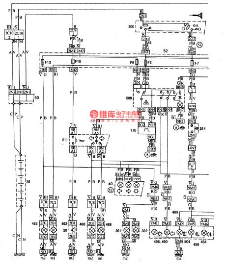 The light and signal wiring circuit of DPCA-VOLCANE DC7140 ZX(1)