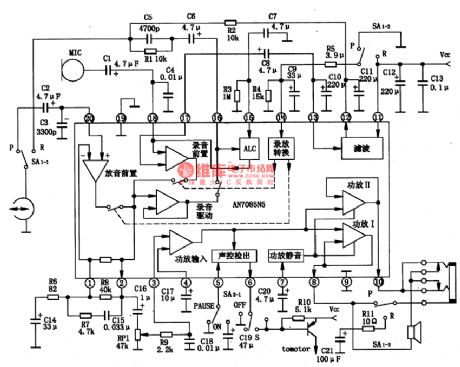 AN7085N5-the integrated recording circuit of single door