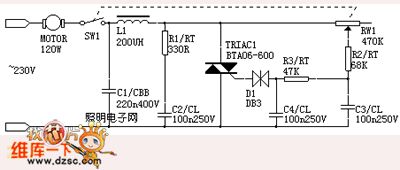 Typical Fan-Use Electronic Speed Governor Circuit