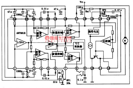 AN7081K-the integrated reproducing circuit of single door stereo