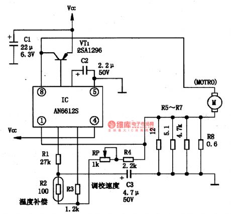 AN6612/S-the integrated circuit of DC motor speed-stable control