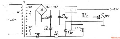 Power-supply of adjustable DC steady voltage part 7