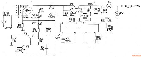 Power-supply of  adjustable DC steady voltage part 9