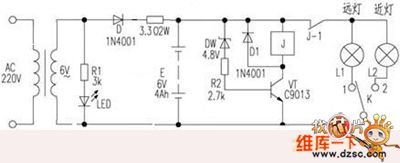 Small Emergency Light Circuit With Battery Protection