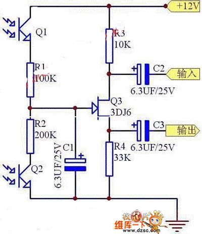 Optical electronic potentiometer circuit