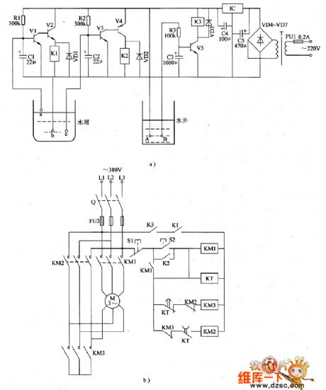 Agricultural automatic water supply device circuit diagram 5