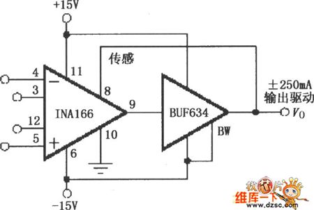 INA166 Adding Output Current Buffer Circuit