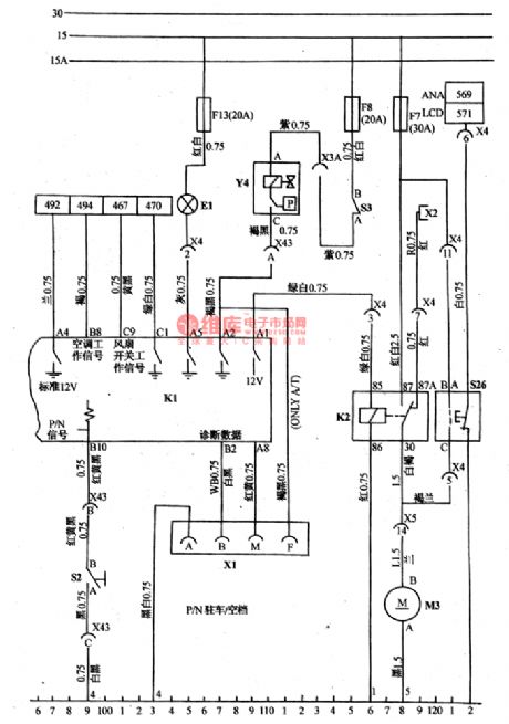 The oil pump and fault test lamp circuit of Daewoo Racer