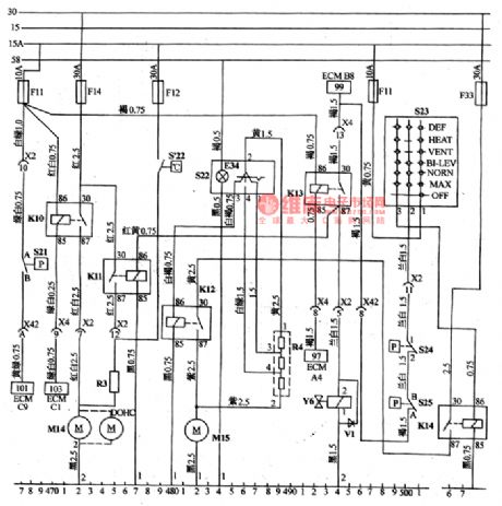 the air-condtioning circuit of Daewoof Racer