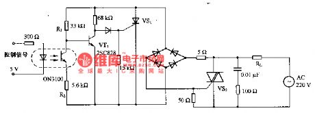 The AC control circuit consisting of photocouplers