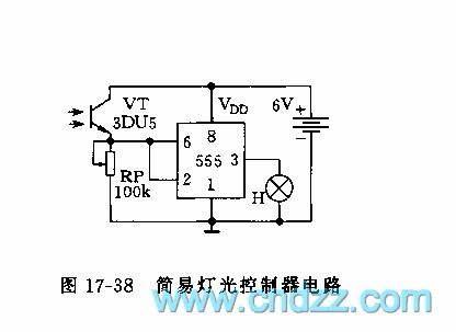555 simple light controller circuit