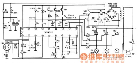The typical application circuit of LC227 IC