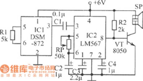 Open circuit, short circuit anti-theft alarm circuit diagram