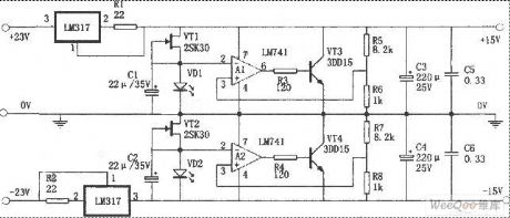 LM317-Composed Constant Current and Voltage-stabilized  Power Supply Circuit