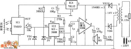 Infrared Control Electronic Dog Circuit Using TX05D