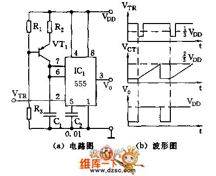 555 Square Wave And Sawtooth Wave Generator Circuit