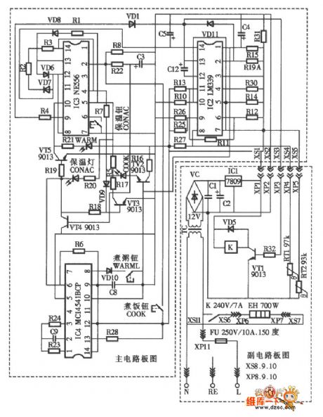 Midea CFXB40-32 Rice Cooker circuit