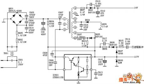 SONY KV2184 switch power supply circuit