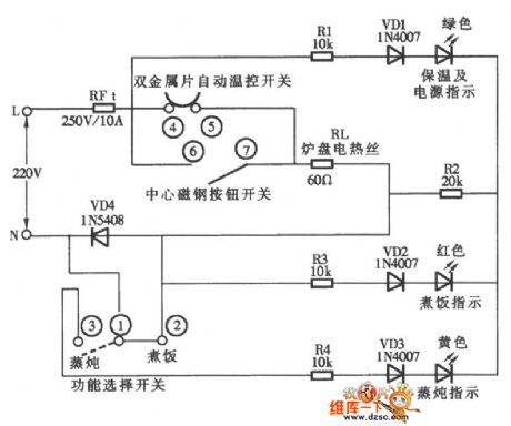 Rong Sheng CFXB50-90DA multi-purpose rice cooker circuit