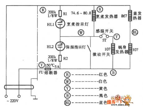 CFXB50-2P electronic thermal-type rice cooker circuit