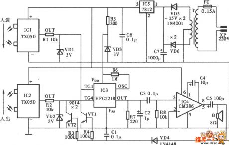 Infrared Control Electronic Ceremonial Speech Device Circuit Using TX05D