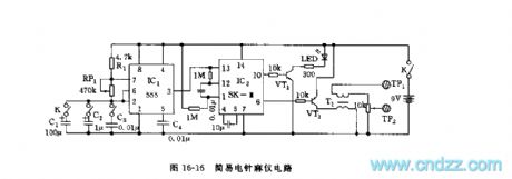 555 simple electric acupuncture anesthesia instrument circuit