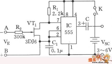 Simple voltage control oscillator circuit