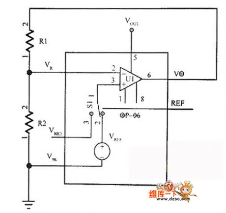 The voltage adjuster and contrast control circuit