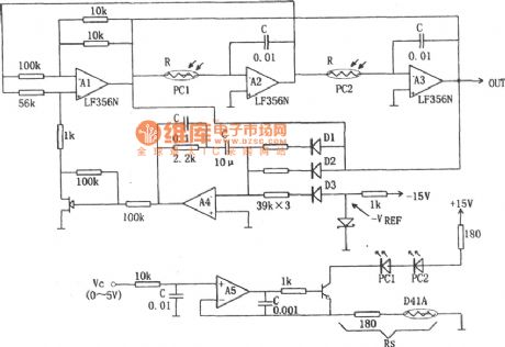 Broad-band Sine Wave Voltage-controlled Oscillator Circuit Composed of LF356N