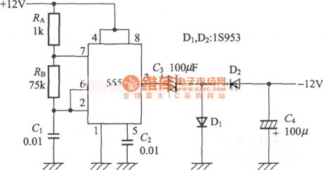 Negative Voltage Generated Circuit Composed of Timer IC555