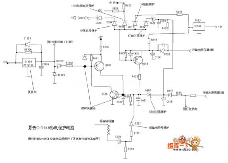 Sharp C-1460 protection circuit