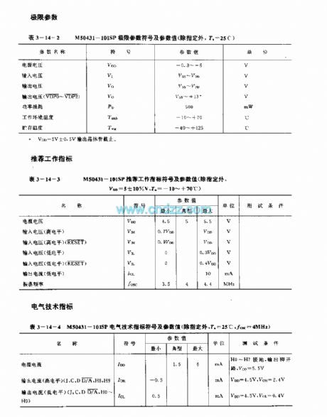 M50431—101SP (TV)infrared remote control receiving microprocessor circuit