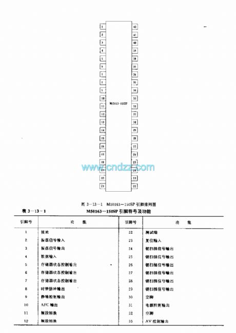 M50163—150SP(TV) infrared remote control receiving microprocessor