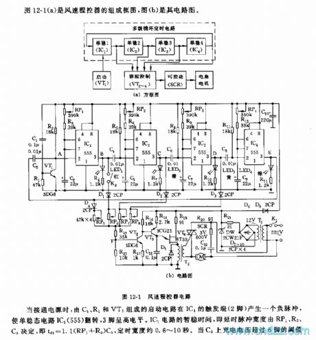 The 555 wind speed controller circuit