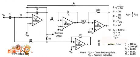 LM324 four-Stage Amplifier circuit