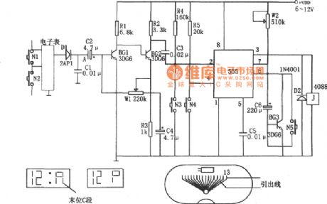 Automatic Timing Controller Circuit Composed of 555